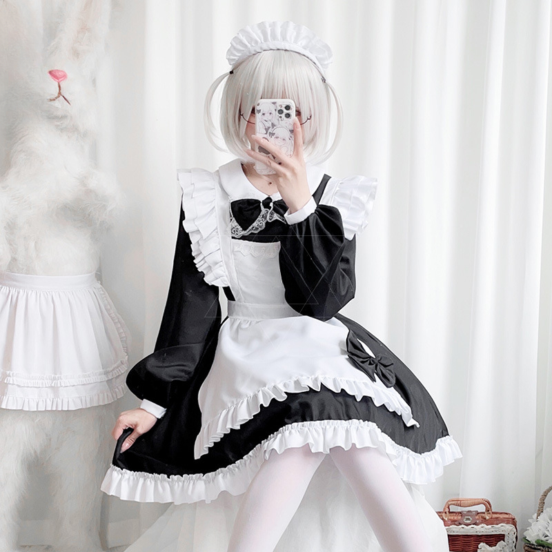 Plus Size Gothic Maid Set Blac - Anime Cosplay Cafe recension och pris