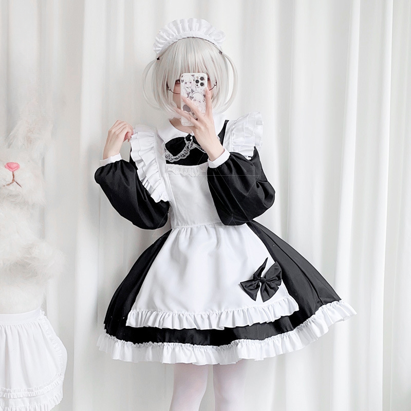 Plus Size Gothic Maid Set Blac - Anime Cosplay Cafe recension och pris