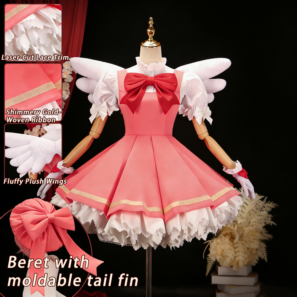 Kinomoto Sakura Cosplay Pink L - Anime Cosplay Easy recension och pris