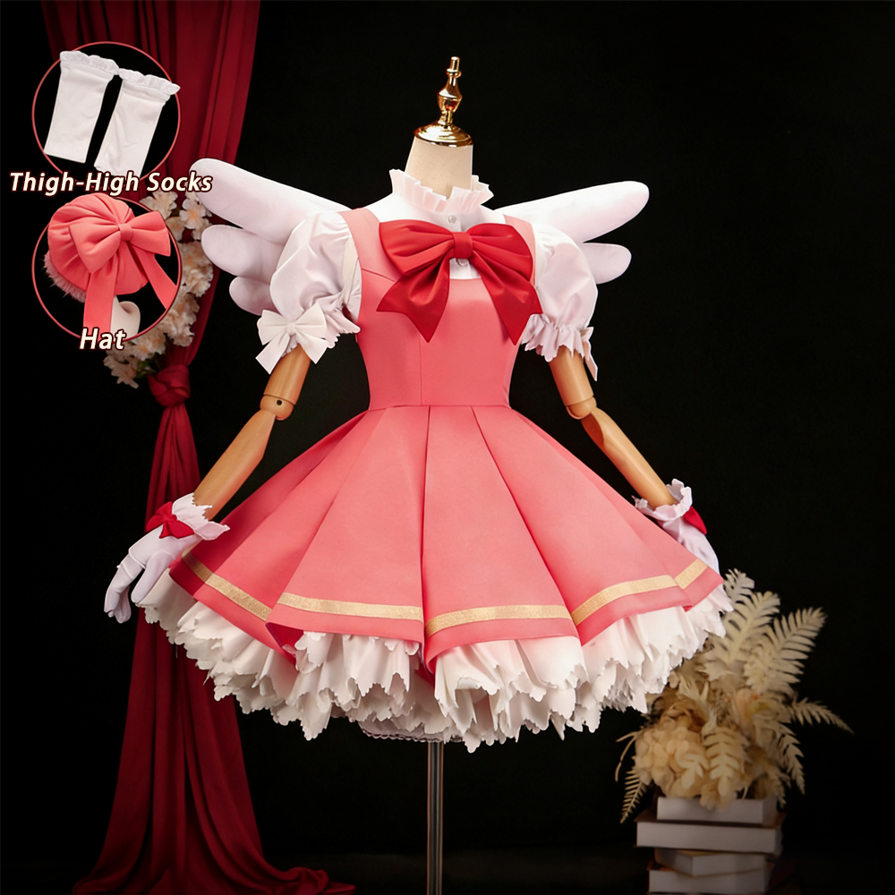 Kinomoto Sakura Cosplay Pink L - Anime Cosplay Easy recension och pris