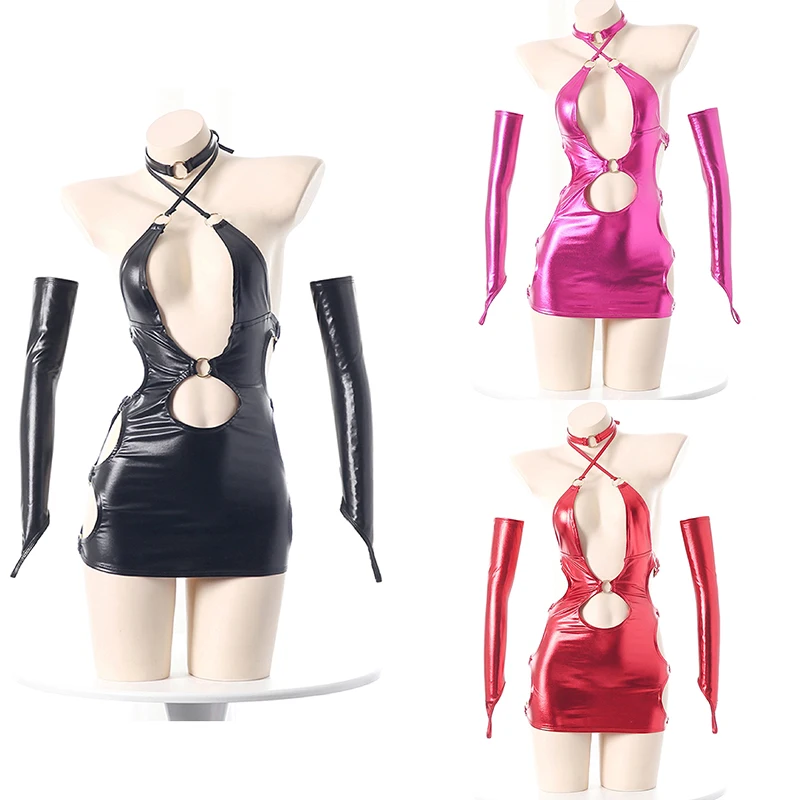 Anime Tight Leather Dress Idol - Anime Cosplay Girl recension och pris