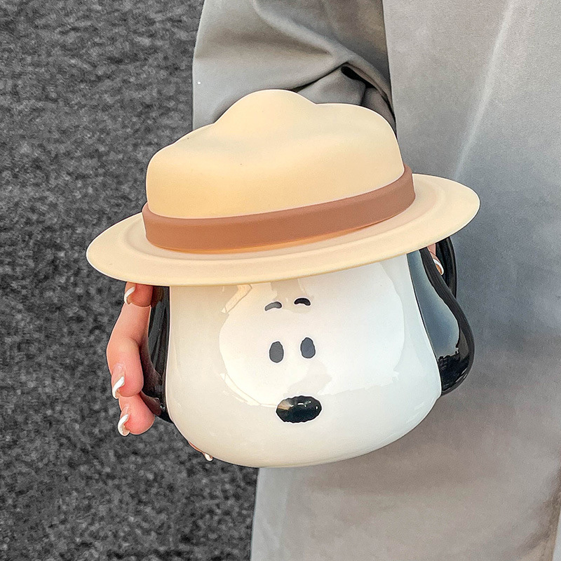 Snoopy Ceramic Mug Kawaii Cart - Anime Cosplay Cafe recension och pris