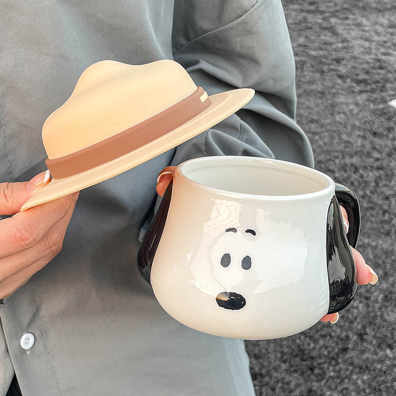 Snoopy Ceramic Mug Kawaii Cart - Anime Cosplay Cafe recension och pris